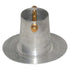 Aluminum Gutter Adapter with Brass Bolt for Rain Chain Installation, Large, Mill Finish